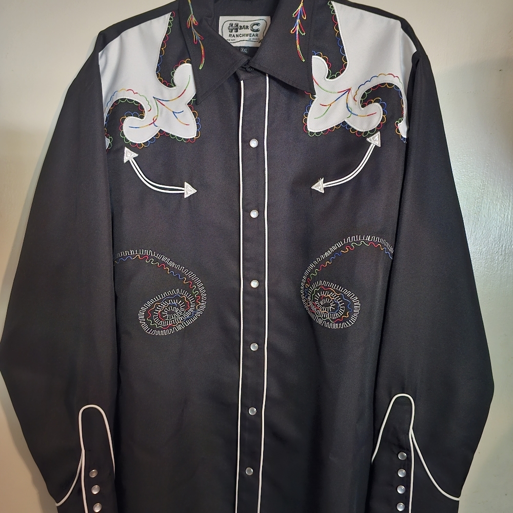 H-Bar-C Embroidered Western Shirt